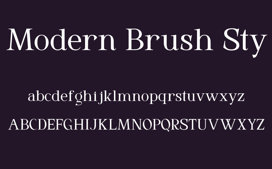 Modern Brush Style Serif font