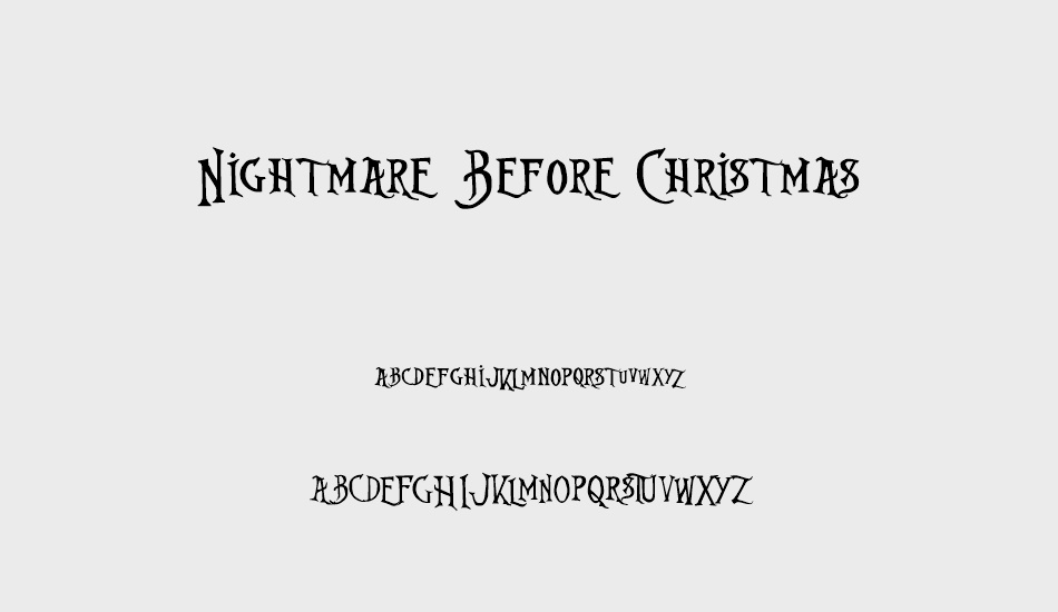 nightmare-before-christmas font