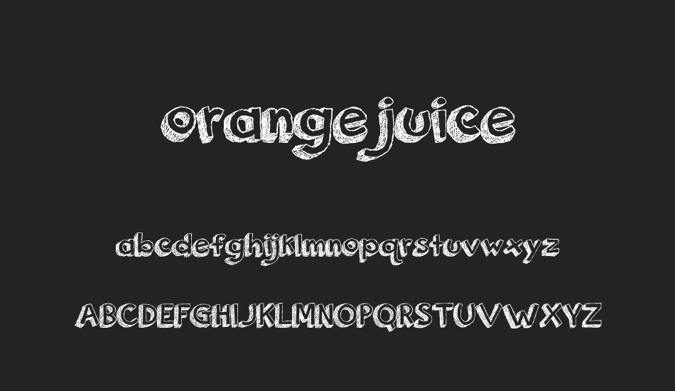orange-juice font