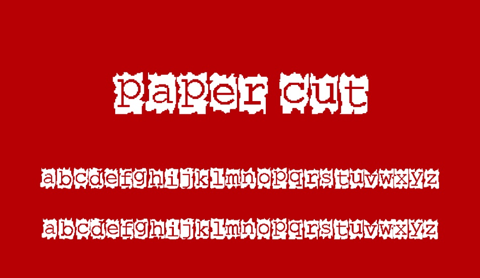 paper-cut font