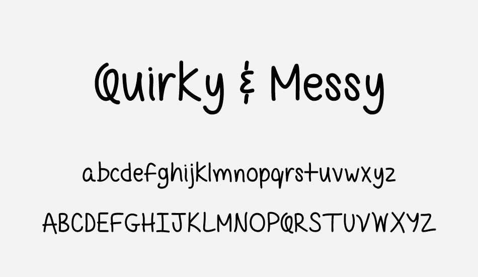 quirky-&-messy font