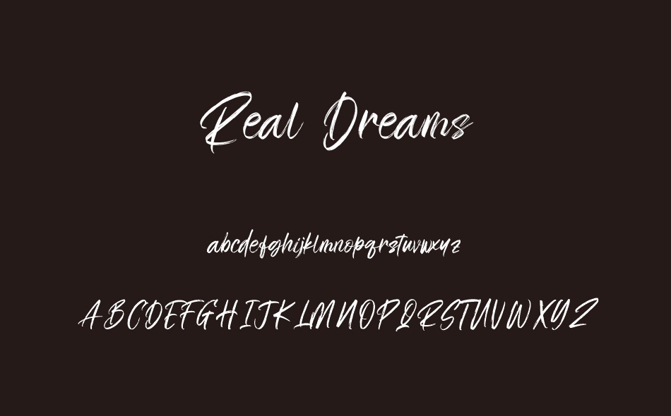 Real Dreams font