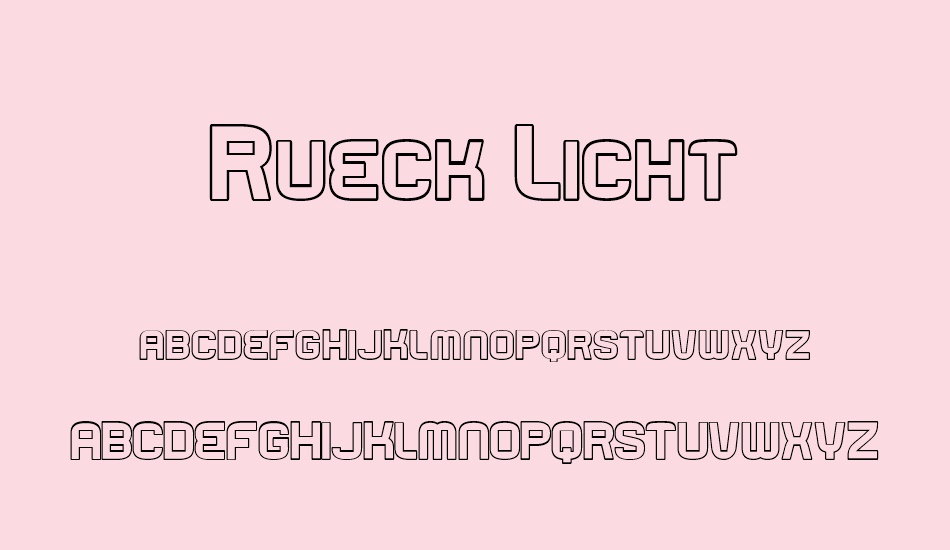 rueck-licht font