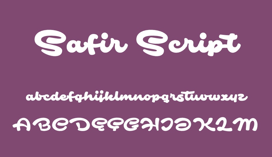 safir-script-personal-use-only font