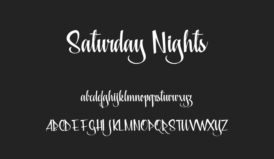 saturday-nights-personal-use font