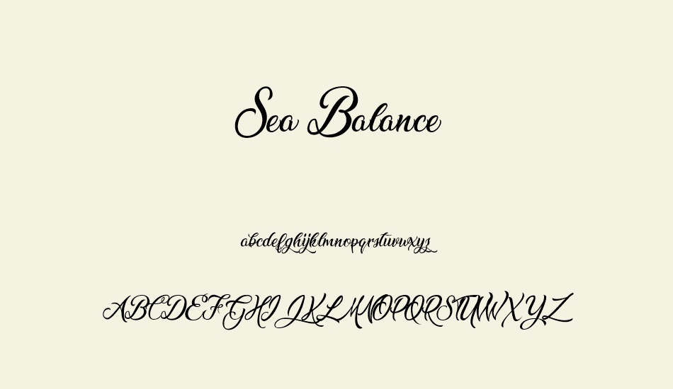 sea-balance-personal-use font