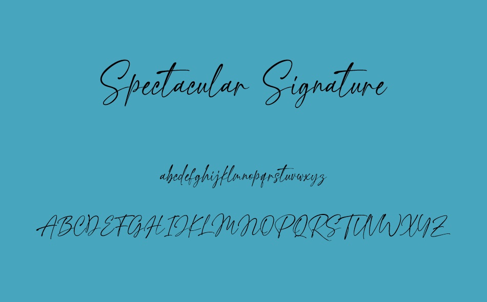 Spectacular Signature font