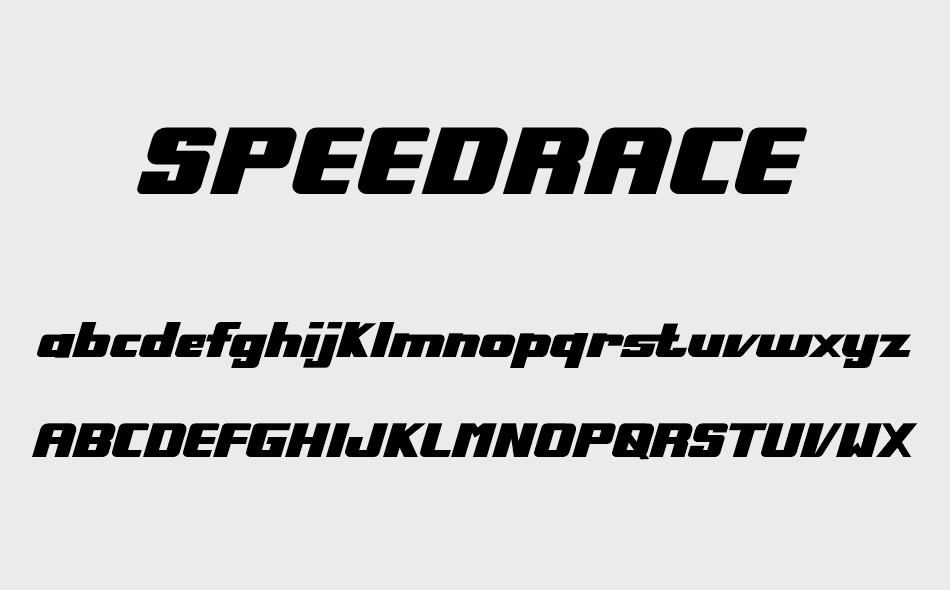 Speedrace font