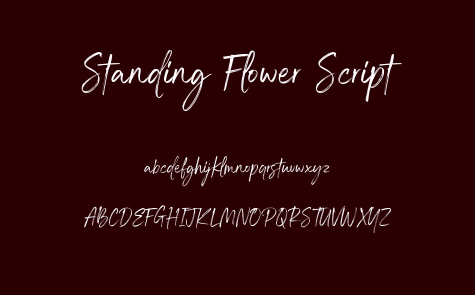 Standing Flower Script font