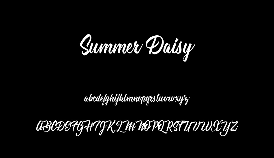 summer-daisy-personal-use font