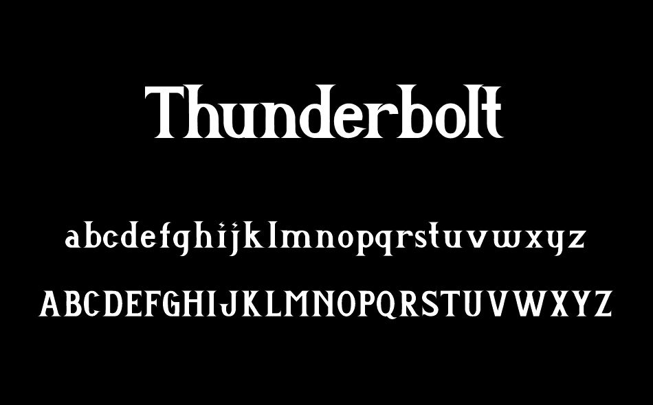 Thunderbolt font