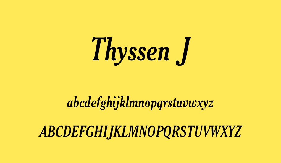 thyssen-j font
