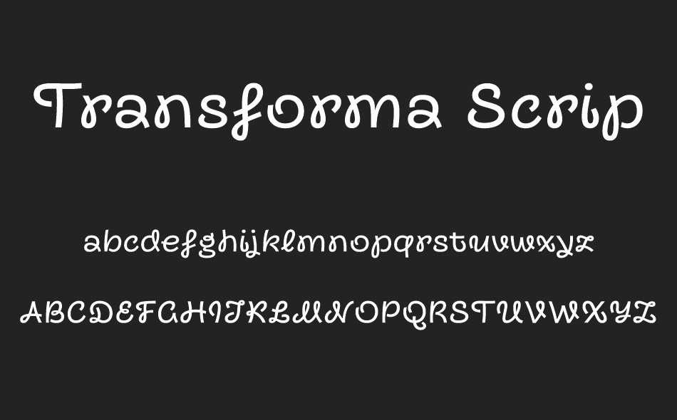 Transforma Script font