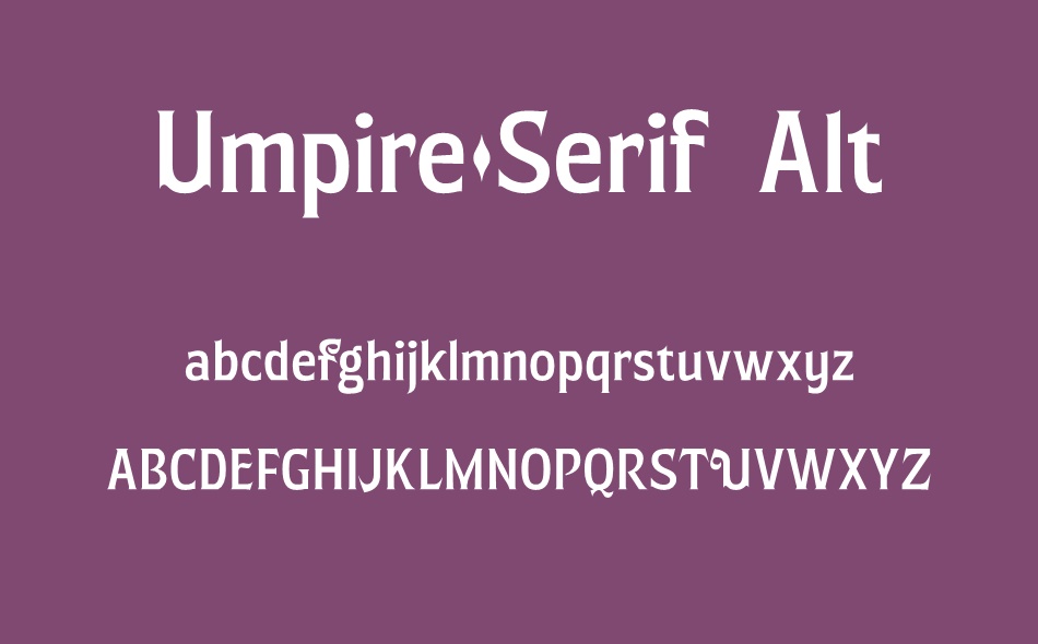 Umpire Serif font