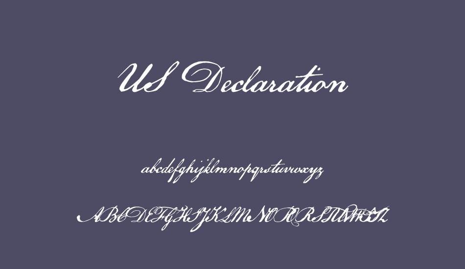 us-declaration font