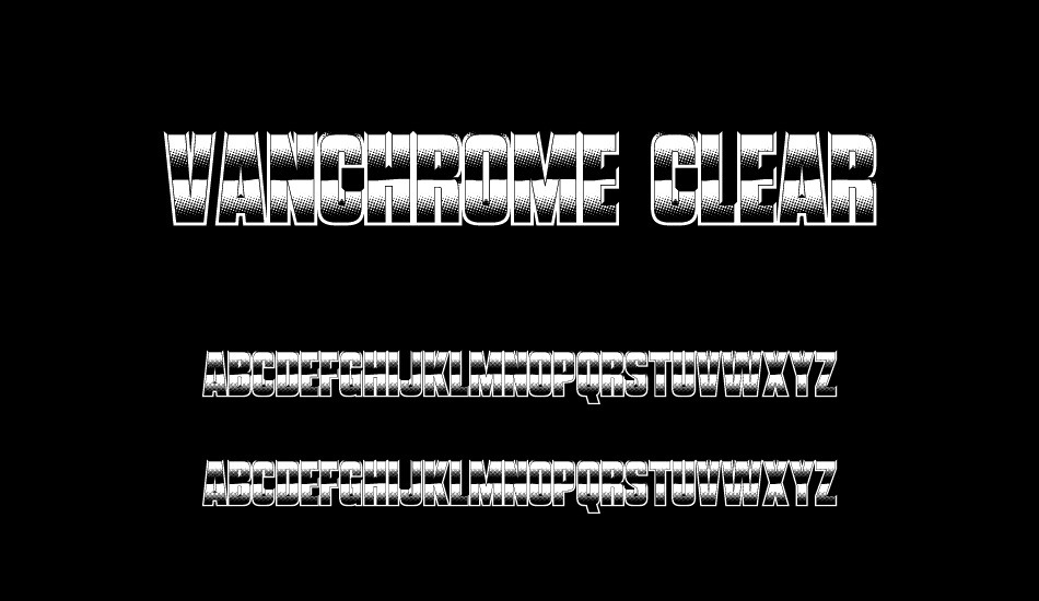 vanchrome-clear font