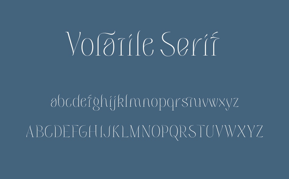 Volatile Serif font