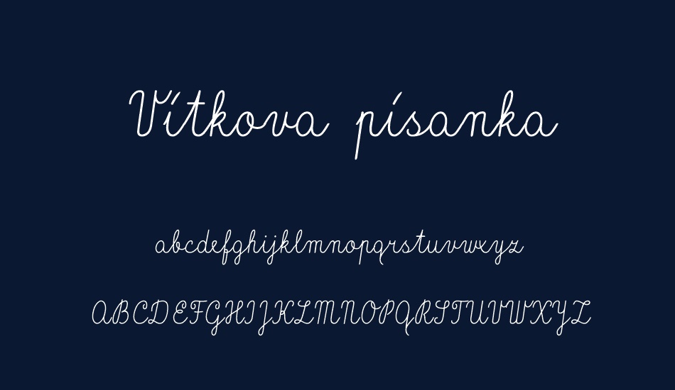 vítkova-písanka font