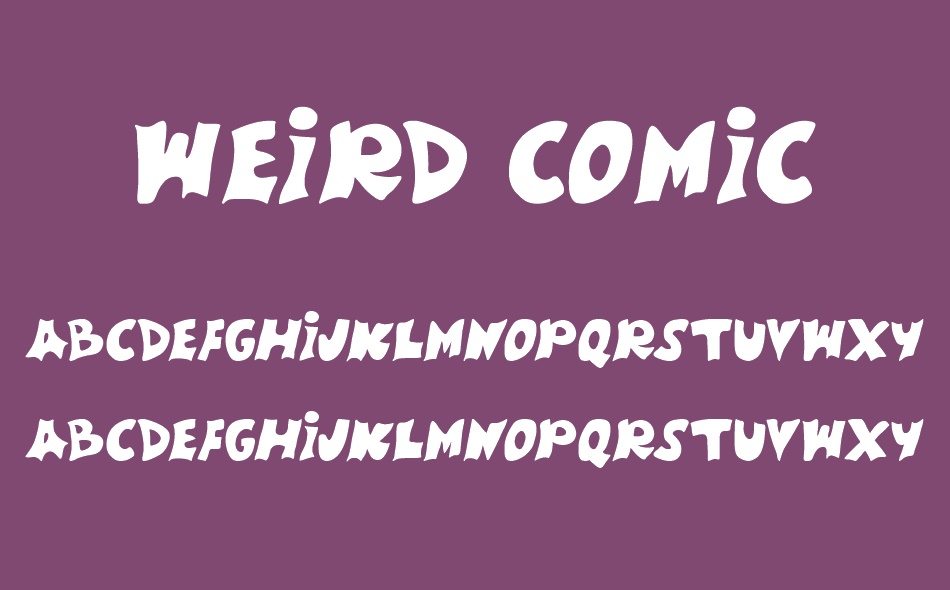 Weird Comic font