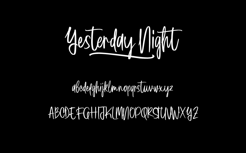 Yesterday Night font