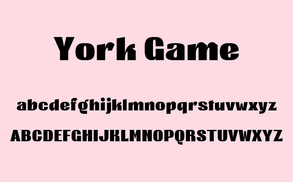 York Game font