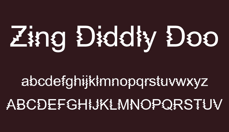 zing-diddly-doo-zapped font