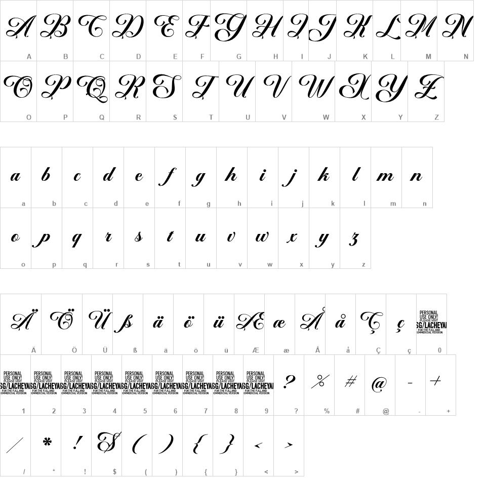 Lacheyard Script font