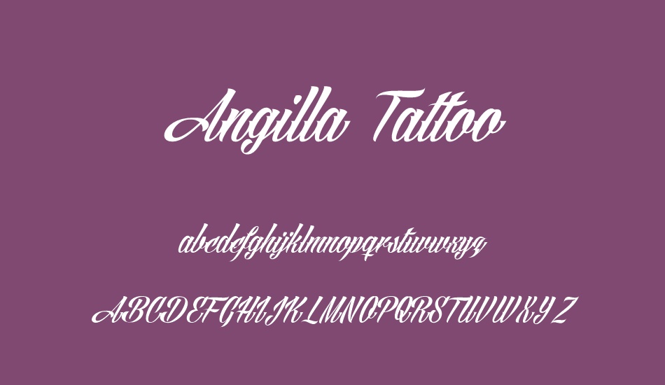 Download free Angilla Tattoo Personal Use font free  AngillaTattooPERSONALUSEONLYttf Regular font for Windows