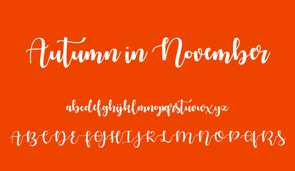 Autumn In November Font Font Tr