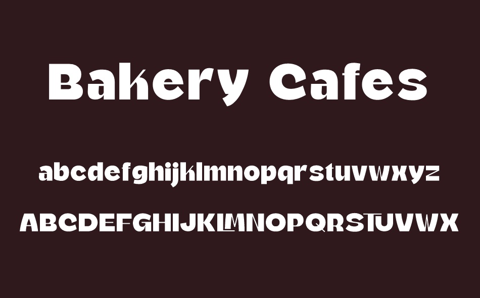 Bakery Cafes font