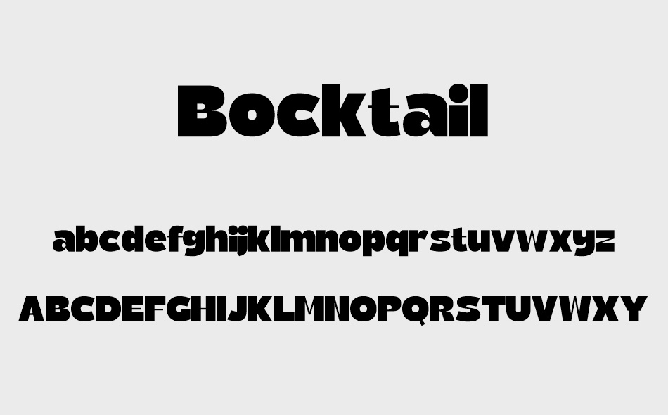 Bocktail font