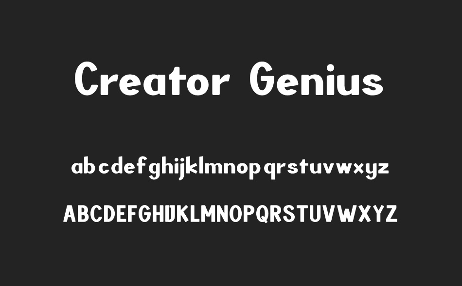Creator Genius font