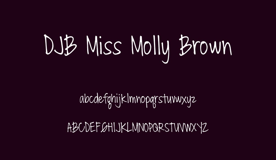 djb-miss-molly-brown font