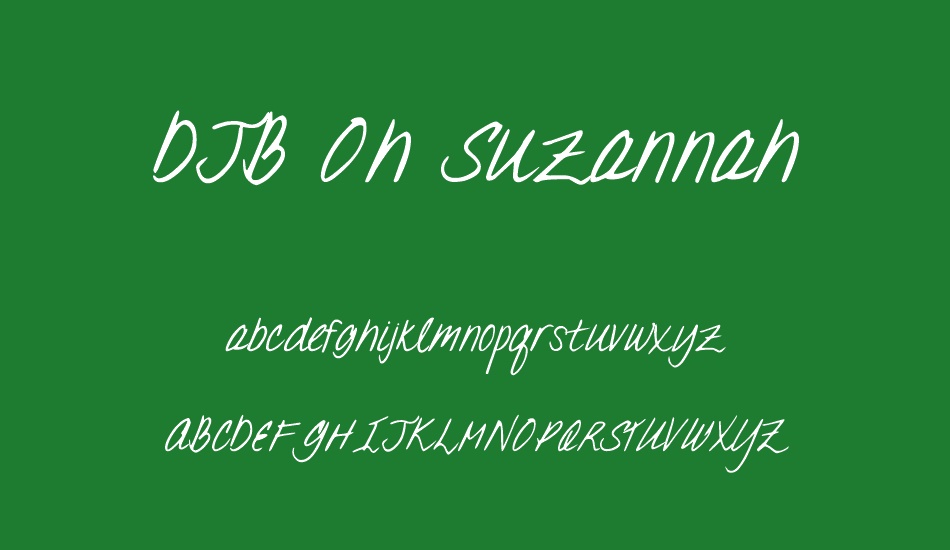 djb-oh-suzannah font