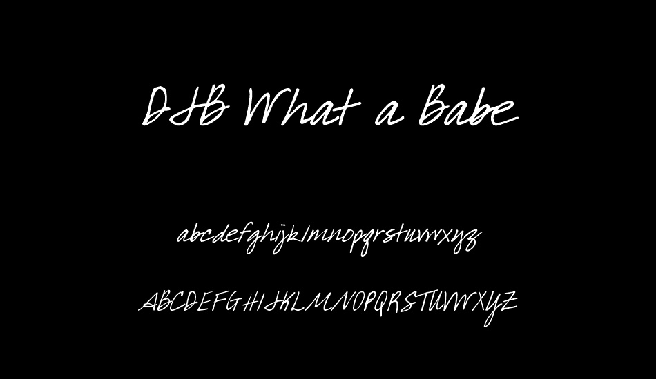 djb-what-a-babe font