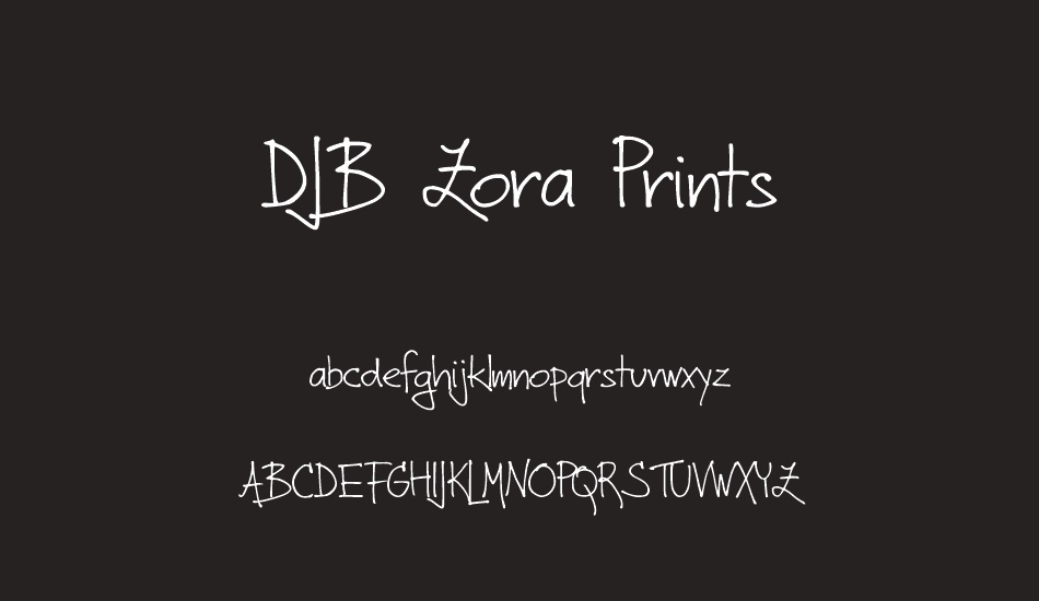 djb-zora-prints font