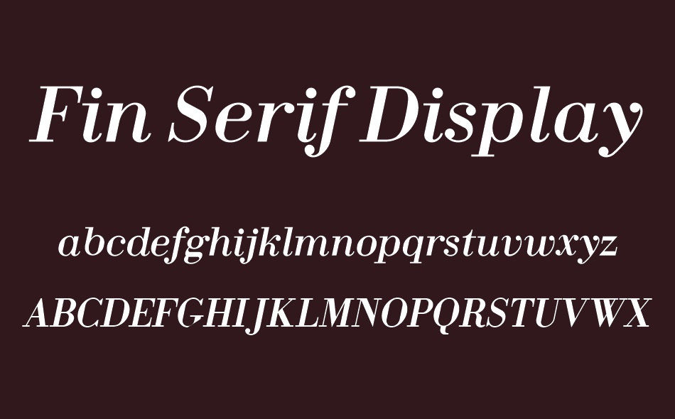 Fin Serif Display Font - Font Tr