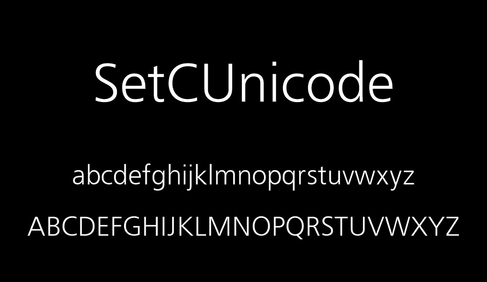 freesetcunicode font