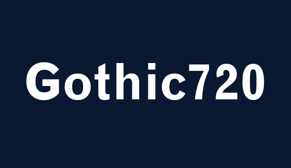 gothic720-bt font big