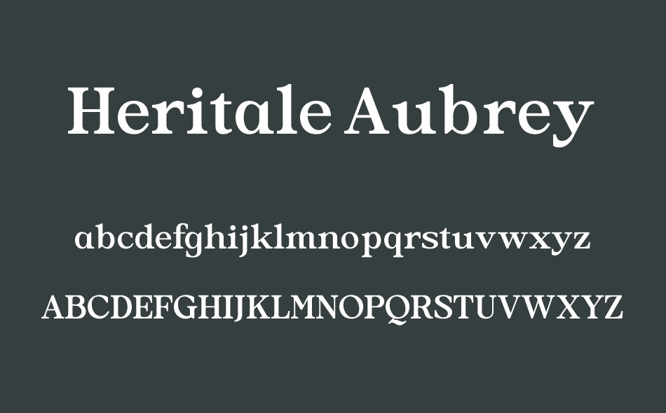 Heritale Aubrey font