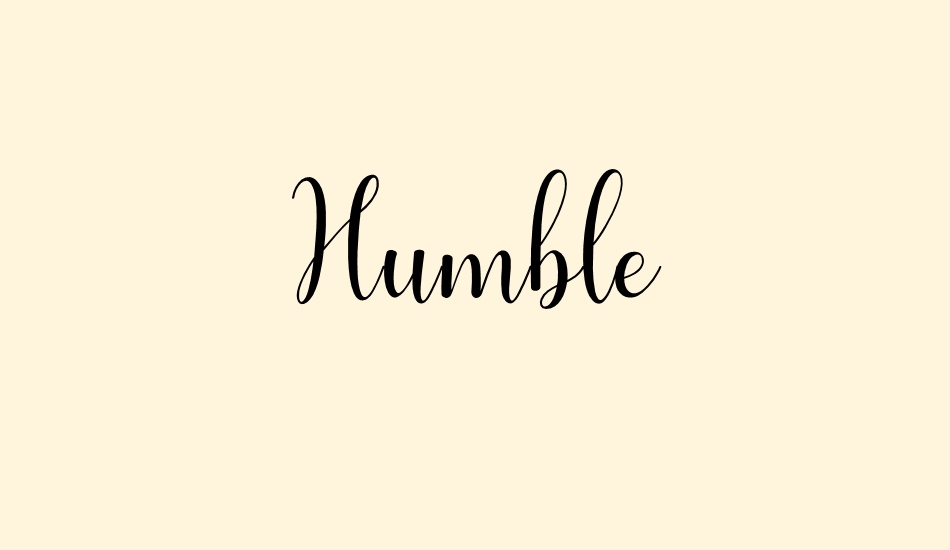 humble font big