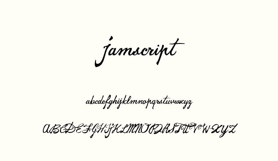 jamscript font
