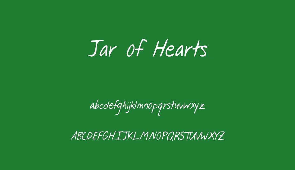 jar-of-hearts font