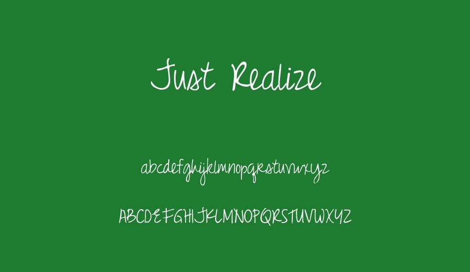 just-realize font