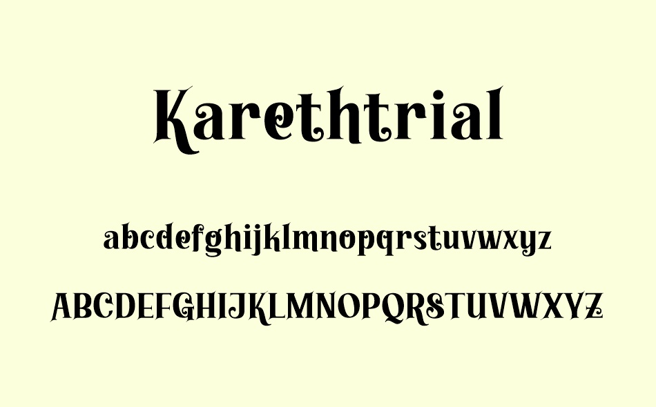 Kareth font