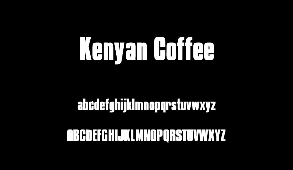 kenyan-coffee font