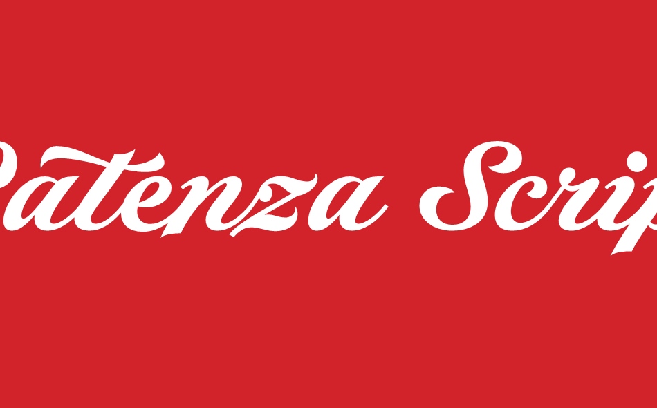 Latenza Script font big