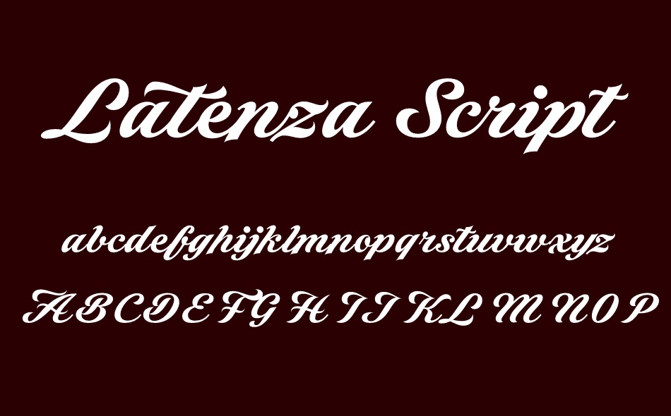 Latenza Script font