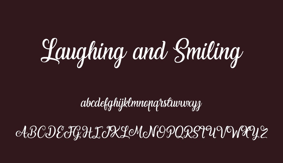 laughing-and-smiling font