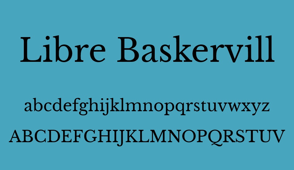 Libre Baskerville font - Font Tr